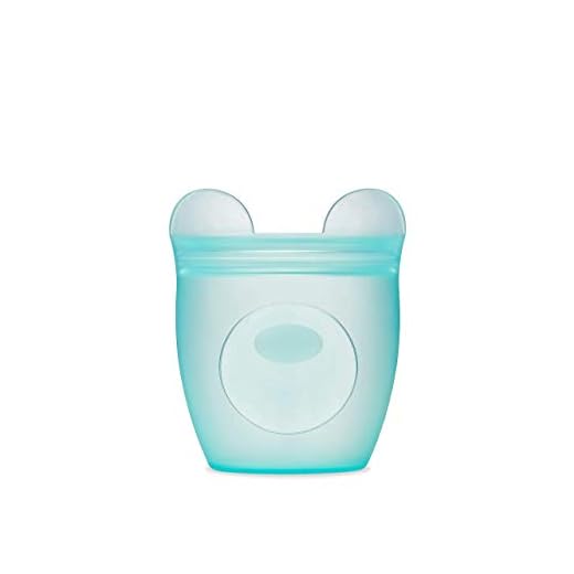Zip Top 100% Platinum Silicone Baby Snack Containers (Bear)