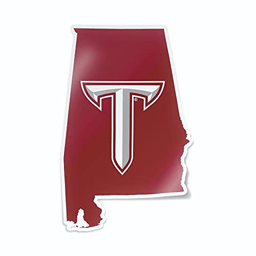 Nudge Nudge PrintingNudge Nudge Printing Troy University Trojans T on State of Alabama Logo Car Decal Bumper Sticker