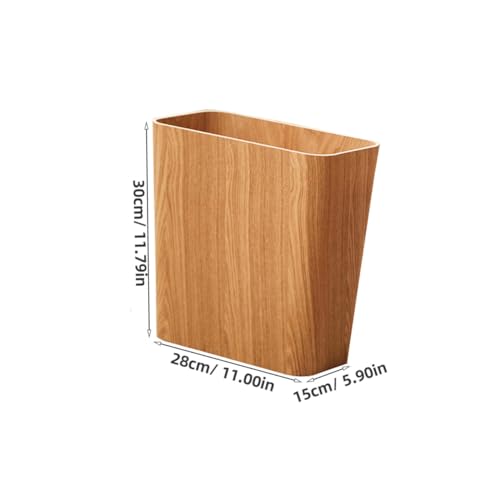 Caneca de basura moderna de madera SOLUSTRE miniatura 2