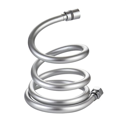 Manguera Ducha Flexo Manguera de ducha a presión, fontanería Uso apto para accesorios baño, manguera Universal GI/2 Flexible mano antibobinado PVC(Silver,2m)