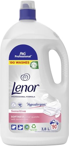 Lenor Professional, Suavizante Ropa y Potenciador Concentrado, Skin Health Alliance, 570 Lavados, 11.4 L (3 X 3.8L), Sensitive, Testado dermatológicamente