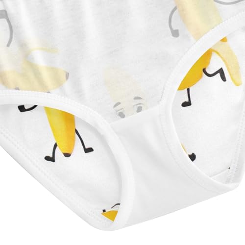 Funny Dancing Bananas White Kids Underwear Girls, Toddler Girl Briefs, Cotton Girls Underwear, 2–8 Years4