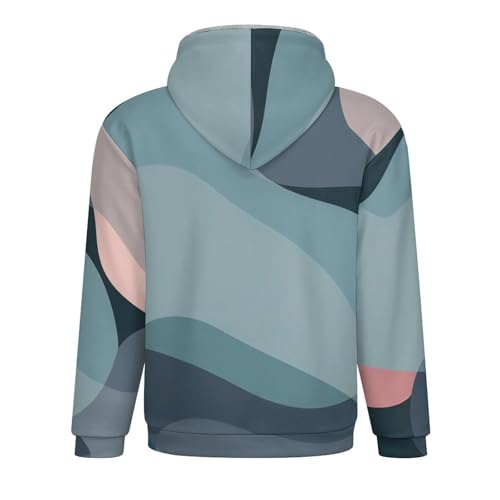 Chaqueta polar de algodón con curvas abstractas y acabados premium 4