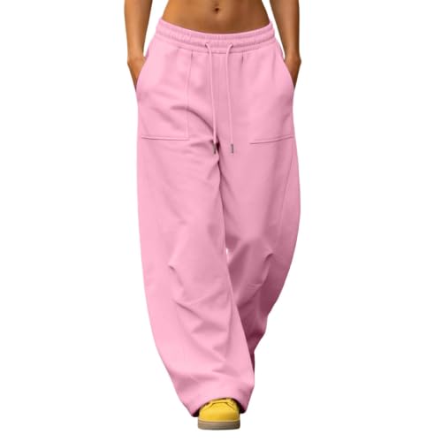 Pantalones de chándal cómodos para mujer con cintura elástica y bolsillos prácticos
