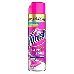 Vanish Carpet Cleaner + Upholstery, Gold Power Foam Shampoo, Large Area Cleaning, 600 ml