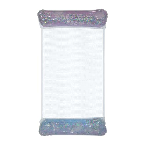 Flotador para piscina para adultos – PVC duradero portátil – Tumbona flotante con purpurina fácil de inflar y usar | Relajación para adultos junto al lago, ocio, vacaciones, actividades acuáticas