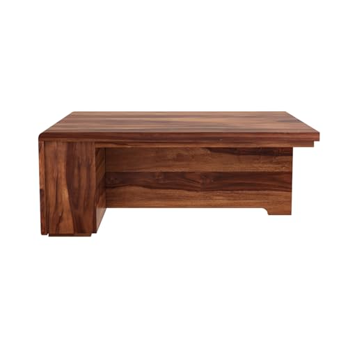 Image of Wakefit Macron Sheesham Wood Coffee Table - Natural Finish