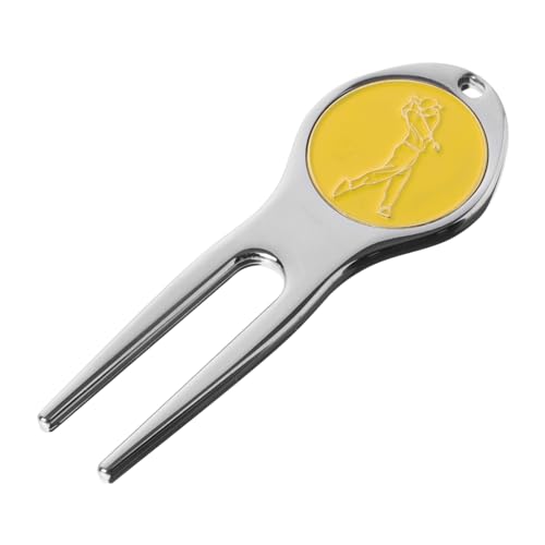 Outil de réparation de gazon de golf portable et fourche à divot verte compacte - 2