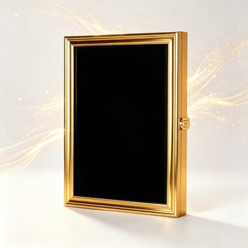 Image of Large 19 X14 Pin Display Case Medal Shadow Box with 98% UV Protection for Military Medals, Beach Tags, Jewelry Pins, Pin Gift, Insignia Ribbons, Pin Collectibles (GoldFrame 16 inchX12 inch)