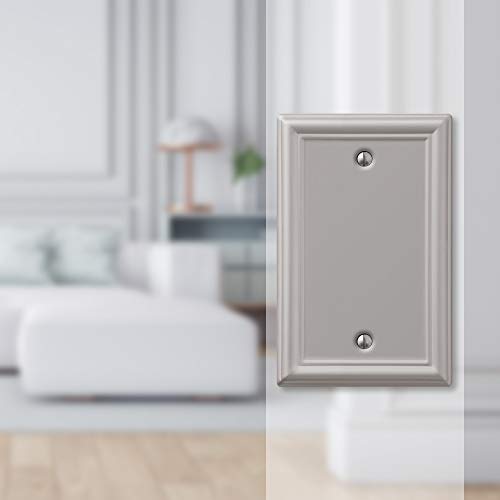 Amertac 149Bbn Amerelle Chelsea Blank Steel Wallplate In Brushed Nickel #TOP2
