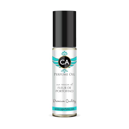 CA Perfume Impression of Fleur De Portofino Unisex Fragrance Oil Floral Fruity Scent Long Lasting Perfumes for Women &amp; Men Travel Size TSA Ready Mini Parfum Body Oil Roll-on 0.33 Fl Oz 10ml