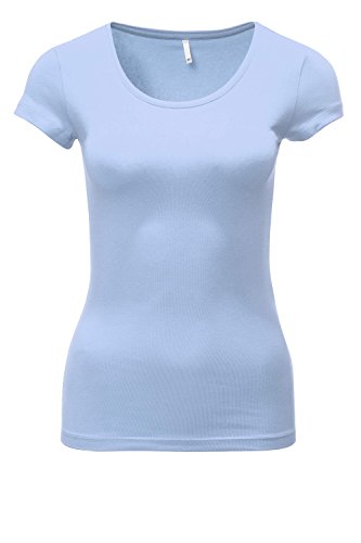 ONLY Damen Onllive Love New SS O-Neck TOP NOOS T-Shirt,per Pack Blau (Forever Blue Forever Blue),40 (Herstellergröße:L)