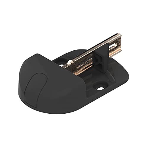 Sabot automatique en polyamide noir hauteur 40mm + Cale sabot 5 mm - Butée d'arrêt automatique à clips pour portail battant manuel - Epaisseur réglable selon le portail - Fabrication française Cover
