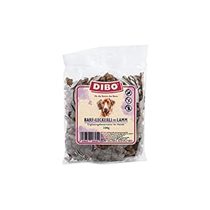 Dibo Barf Treats, 200 g Horse, Wild, Ostrich, Lamb, Duck Dog Snack, Small and Practical Training Dog Treats, Sugar-Free, Healthy and Delicious (Lamb)