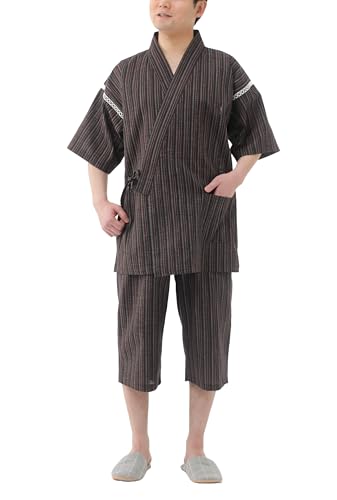 Image of リトルアイランド Japan Cool Jinbei Yukata Men's Half-Sleeved Japan Cotton top and Bottom