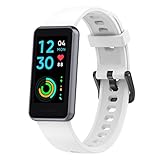 FTRONGRT Bracelet pour montre Realme Band 2, Silicone Bracelet, Sangle de Remplacement pour Realme Band 2.Blanc FTRONGRT Bracelet pour montre Realme Band 2, Silicone Bracelet, Sangle de Remplacement pour Realme Band 2.Blanc