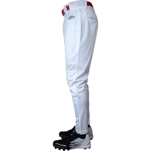 Rawlings mens LAUNCH SERIES Baseball Pants | Tapered Jogger Fit | Adult Sizes | Solid | Multiple Colors White, X-Large - image 2