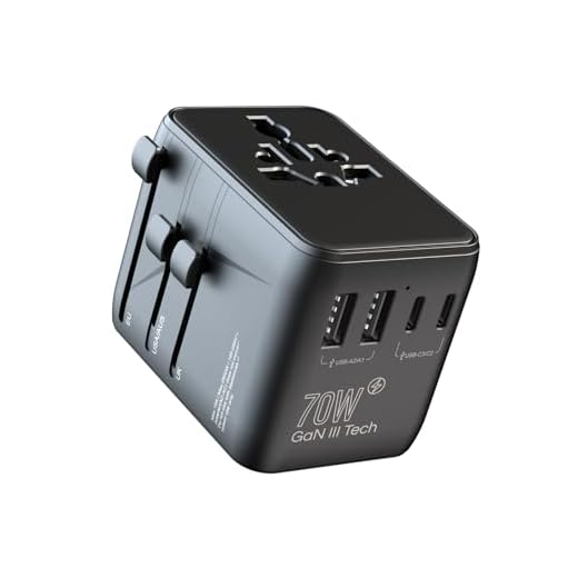 International European Travel Plug Adapter - Universal Travel Plug Adapter Wall Charger for US EU UK Europe Spain Australia Switzerland Ireland Italy Worldwide with 6.5A 5 USB Type-C Outlet