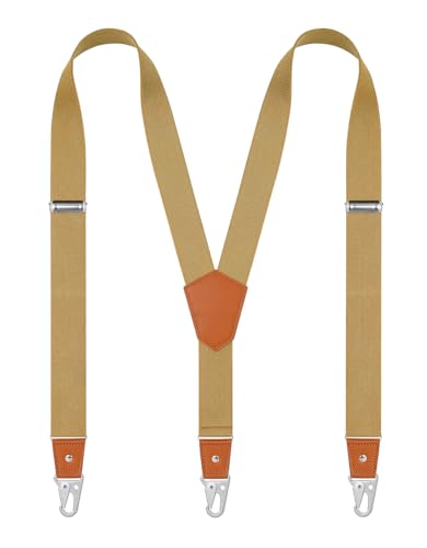Image of Suspenders for Men Snap Hooks with 1.4 Inch Elastic Y-Back Adjustable