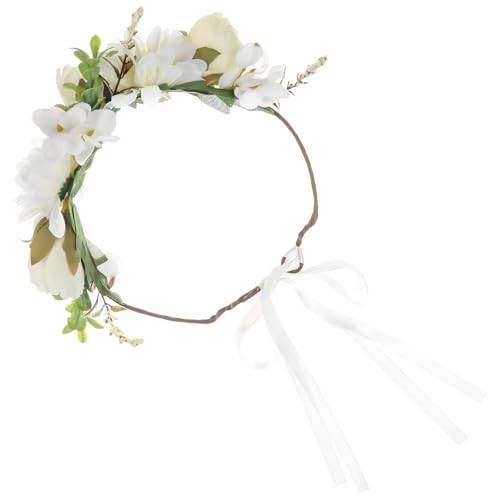 Toddmomy Flower Girl Crown Floral Headband for Pets Floral Crown for Weddings Design Lightweight Headband Sturdy Materials for Lasting Use Photo Prop
