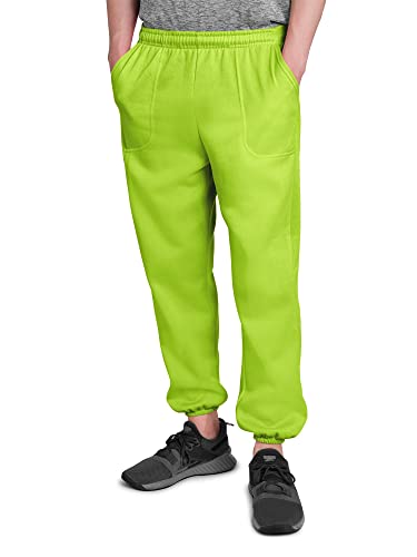 Men's Athletic Elastic Bottom Fleece Sweatpants with Pockets3