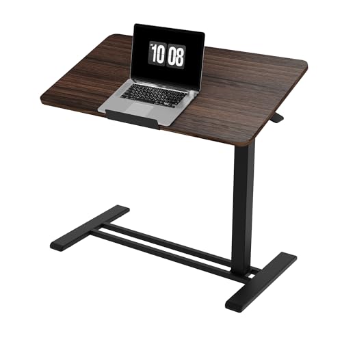FLEXISPOT H7 PRO Mobile Standing Desk Adjustable Overbed Table Pneumatic with Wheels 90°Tiltable...