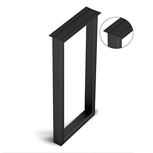 Genérico Patas cuadradas de Acero de Alta Resistencia de 90 cm – Patas de Mesa de Metal Industrial para Comedor, escritorios y proyectos de Bricolaje – Estructura de Banco de Hierro Resistente, Base