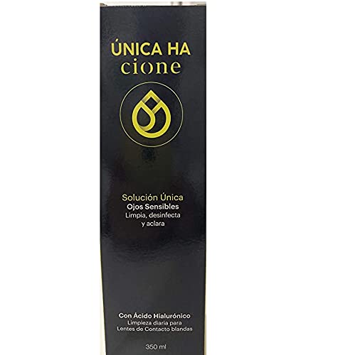 CIONE ÚNICA HA - Solución Única Ojos Sensibles con Ácido Hialurónico - Limpieza diaria para lentes de contacto blandas