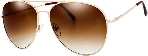 Image of The Fresh Classic Aviator Frame Light Color Lens XL Oversized Sunglasses Gift Box