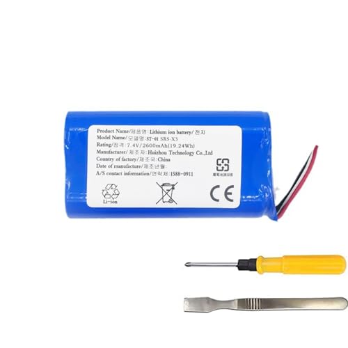 CAESEAYORK 2600mAh Replacement Battery for So-ny ST-01, ST-02, SRS-XB2, SRS-X3 Bluetooth Speakers - with Installation Tool