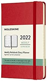 Moleskine Weekly Planner 2022, 12-Month Weekly Diary, Weekly Planner and Notebook, Soft Cover, XL Size 19 x 25 cm, Colour Black, 144 Pages