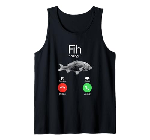 Fih Calling Phone Call Fish Tank Top
