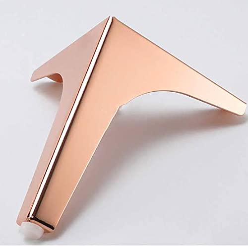 Image of Sofa Hardware Leg 4 Inch / 10 Cms Sofa Furniture Golden Glossy Finish Heavy Model Y Design Sofa Leg Set of 4(Rose Gold)