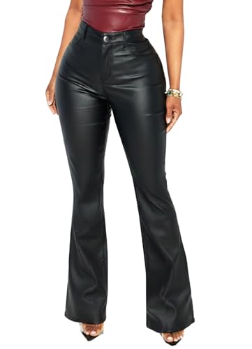 Navneet Women Faux Leather Pants PU High...