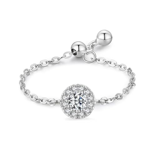 Solitaire argent 925 taille ajustable le cadeau parfait pour célébrer votre union