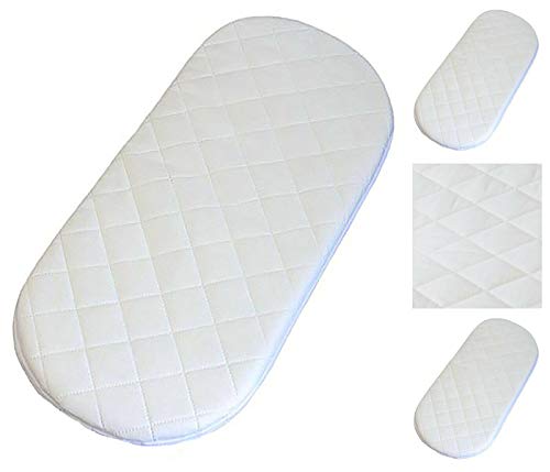 P’TIT AIR Matelas Couffin Nacelle Hypoallergénique & Respirant 74 x 28 x 2,5 cm Antibactérien Antiacarien Matelas Bébé Ovale Mousse Couffin Osier Landau Berceau 1stopbabystore - Conforme aux Normes