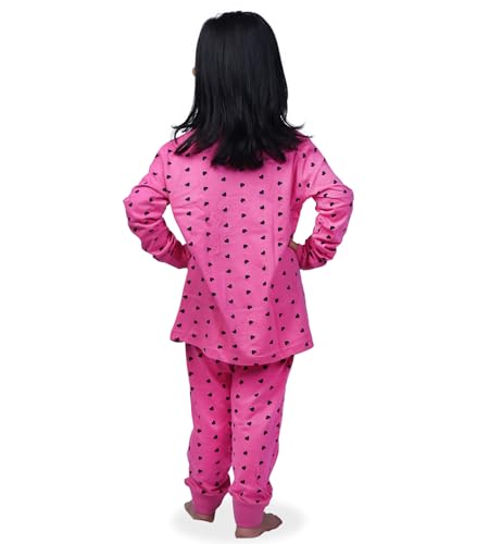 Image of Hestia | H.NSG.N.1 | Kids Girls Nightwear | Sleepwear | Cotton |Trouser Full Sleeves Tshirt | Elastic Waist |Night Dress with Pyjama Tshirts for Girls|All Over Horse Printed |Blue Color 4-6Yrs |Set 1