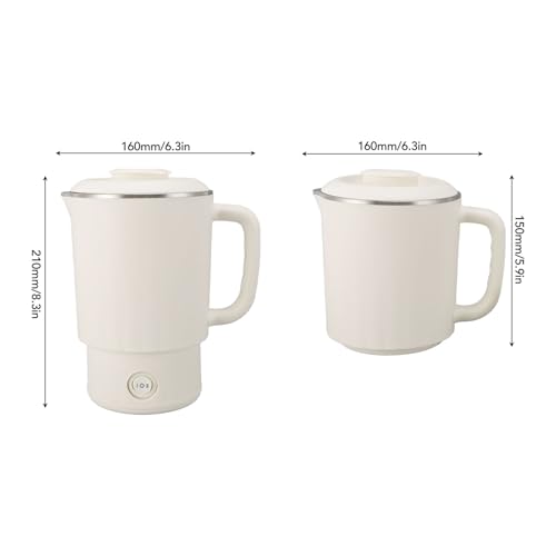 Tetera eléctrica portátil 600W 600ml acero inoxidable miniatura 5