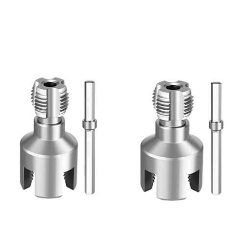 Filettatrice interna per tubi in PVC, aprifiletti interni ed esterni, aprifiletti per tubi dell'acqua, design a doppia estremità per trapani elettrici e utensili manuali, accessori idraulici per fai d