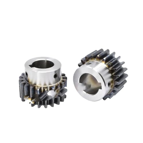 Bevel Gear Pinion Hardware Mechanical 1PCS 2M 28T Spur Gear with Step Module 2 Motor Gear OD 54mm-76mm Carbon Steel Transmission Keyway Bore 14mm-25mm(18mm (Keyway 6))
