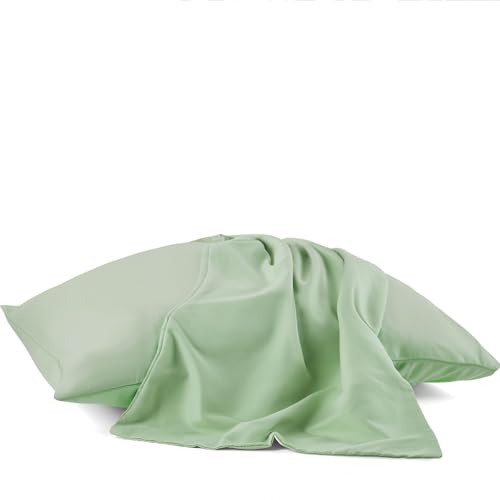DONAMA Cervical Pillow for Neck and Shoulder Pillowcase (Green, King)