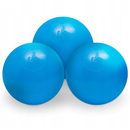 MISIOO Juguetes a partir de 1 año – Juguete para bebé – 50 bolas para piscina de bolas, 6 cm, plástico seguro, no tóxico, irrompible, azul – perfecto para niños, piscina de pelota o sala de juegos