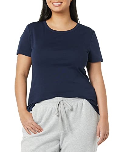 Image of Amazon Essentials Women's Slim-Fit Short-Sleeve Crewneck T-Shirt, Pack of 2