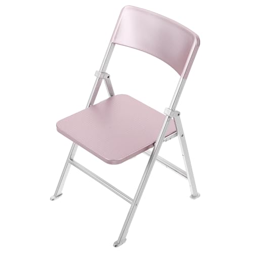 IMIKEYA Klappstuhlmodell für kinderstuhl Kinderzimmer Stuhl Modellstuhl für Schaukästen Modellbau Stuhl Mini-Klappstuhl Bjd-Puppen männlich Klappstuhl Burgund Plastik Rosa