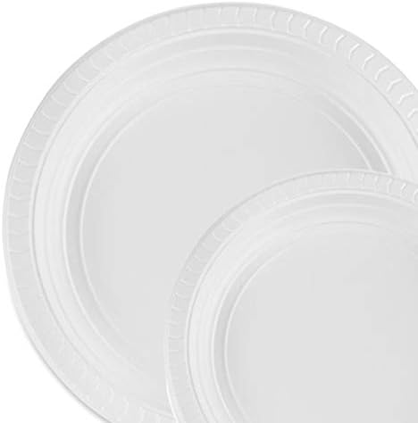 Paper Supplies Plus 9in White Plastic Plates (400 Plates Per Case)