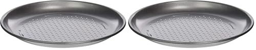 Cuisinart 4 Piece Pizza Pan Set, Mini, Steel Gray (Pack of 2)