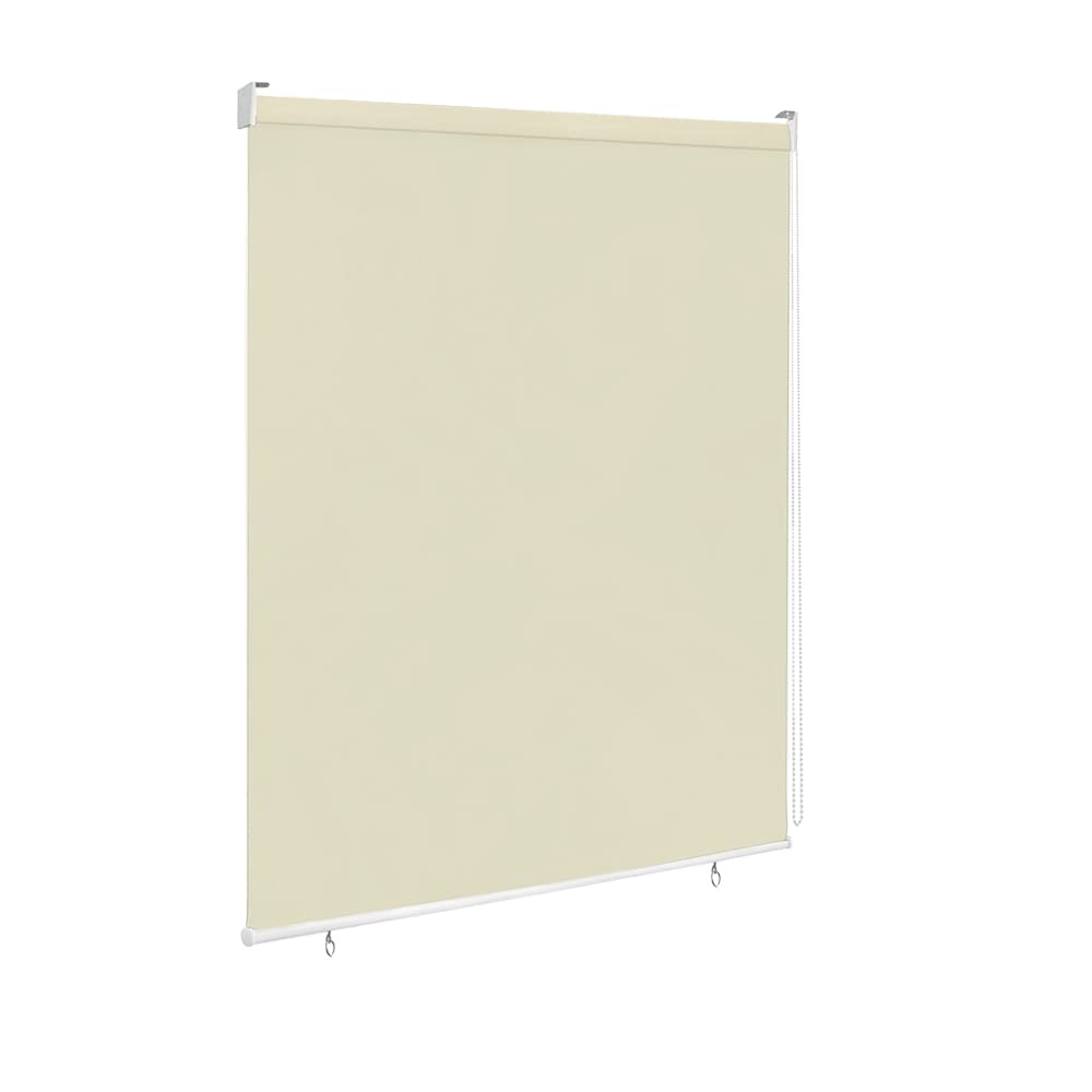 Tenda a rullo per esterni, verticale, tenda avvolgibile per finestre, 180 x 240 cm, colore beige, protezione solare, resistente alle intemperie, oscurante, per finestre e porte