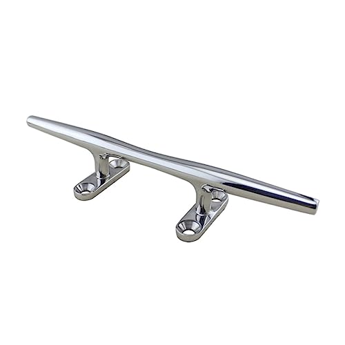 Toddmomy Stainless Steel Dock Cleat Durable Horn Shape Bollard for Boat Mooring Easy Installation Cleat for Yacht and Dock Use Boat Mooring Accessory