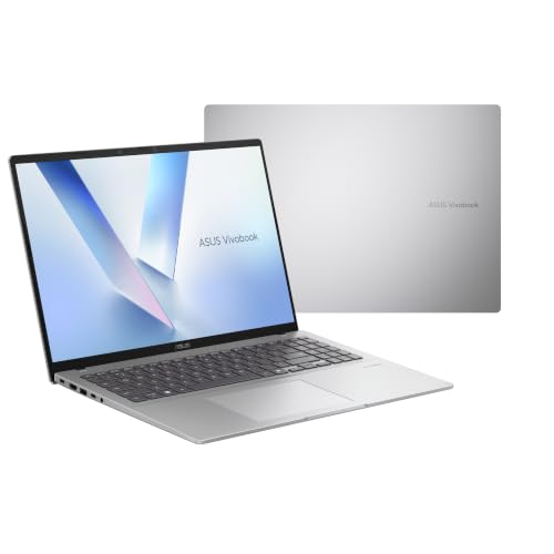 Image of ASUS Vivobook 16 Laptop - 16 inch WUXGA 16:10 Display - Snapdragon X X1 26 100 Processor - 8 GB RAM - 512 GB SSD - Windows 11 OS Home - Cool Silver - X1607QA-PB54