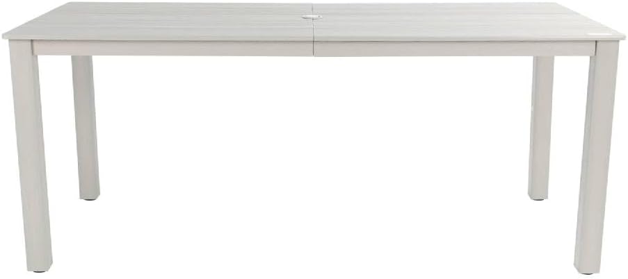 Outdoor Picnic Dining Table with Wood Grain Finish and Compact Design for Small Spaces